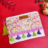 Spiral Ruffle Pouch Bag