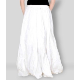 Sttoffa - White Cotton Womens Broomstick Skirt ( Pack of 1 ) - 50