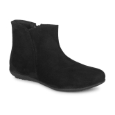 Ishransh Black Women''s Ankle Length Boots - None