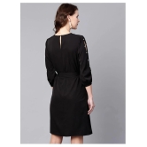 Zima Leto Polyester Black A- line Dress - Single - XS