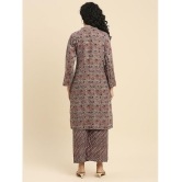 gufrina Cotton Printed Kurti With Palazzo Womens Stitched Salwar Suit - Brown ( Pack of 1 ) - None