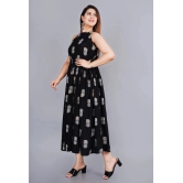 Smien - Black Rayon Womens Anarkali Kurti ( Pack of 1 ) - None