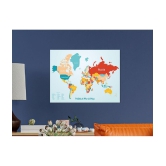 Photojaanic World Map - Laminated Both Sides 12x16in Non-Tearable & Waterproof | Printed on thick paper with a gloss finish