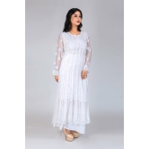 Ladies New Fashion Semi Georgette Hand Chikankari Kurti