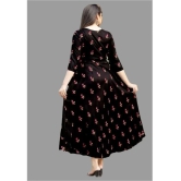 SIPET - Black Rayon Womens Flared Kurti ( Pack of 1 ) - None