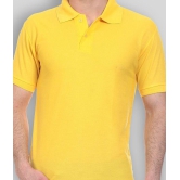 FASHION365 - Yellow Cotton Blend Slim Fit Men's Polo T Shirt ( Pack of 1 ) - None