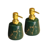 Ekhasa Ceramic Handwash Dispenser Bottle 260ml Green Set of 2 for Bathroom, Kitchen, Sanitizer, Lotion, Shampoo, Hand Wash Dispensers Pump-Ekhasa Ceramic Handwash Dispenser Bottle (260ml, Green,