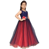 Aarika - Polyester Red & Blue Girls Gown ( Pack of 1 ) - None