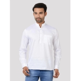 Maharaja - White 100 percent Cotton Mens Shirt Style Kurta ( Pack of 1 ) - None