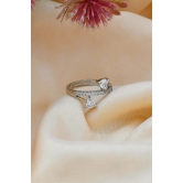 DOUBLE DIAMOND RING-SILVER