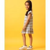 GREY WHITE STRIPED RUFFLE DRESS-GREY-10-12 YEARS / 1N / GREY