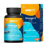 Unifit Omega 3 Fish Oil 1000mg Capsules, Omega3 Fish Oil For Men and Women, 330mg EPA & 220mg DHA For Healthy Heart (60 Capsules)