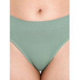 ILRASO - Green Poly Cotton Solid Women's Bikini ( Pack of 1 ) - None