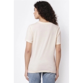 Mode By RedTape Women Ivory Round Neck T-Shirt