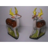 Peengan Vintage Pair of Ceramic Deer Figurines