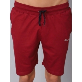 Rodamo  Men Maroon Slim Fit Sports Shorts