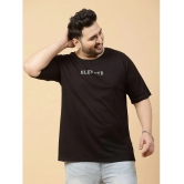 Rigo Cotton Oversized Fit Printed Half Sleeves Mens T-Shirt - Black ( Pack of 1 ) - None