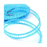 Mundal 5 Meters Windproof Anti-Slip Clothes Washing Line Drying Nylon Rope with Hooks