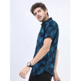 Ketch 100% Cotton Regular Fit Printed Half Sleeves Mens Casual Shirt - Navy Blue ( Pack of 1 ) - None