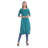 Karigari - Green Rayon Women's Straight Kurti - M