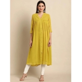 Janasya - Yellow Chiffon Womens Front Slit Kurti ( Pack of 1 ) - None