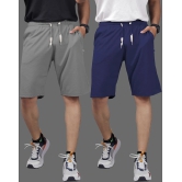 Septem Blue Cotton Blend Mens Shorts ( Pack of 2 ) - None