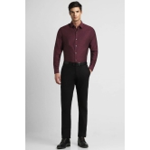 Men Purple Slim Fit Formal Full Sleeves Formal Shirt