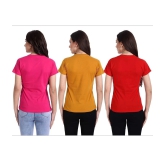 Fabflee Cotton Multi Color T-Shirts - Pack of 3 - 2XL