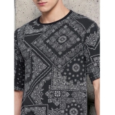 AUSTIZ Cotton Blend Regular Fit Printed Half Sleeves Mens T-Shirt - Black ( Pack of 1 ) - None