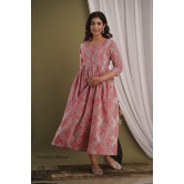 KASHVI Creation Women's Cotton Floral Printed Anarkali Maternity Feeding Kurti (KT0012_P)