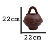 Mii Art Craft Mitti Gullak for Kids and Adults, Piggy Bank, Mitti ka Gullak;size-22cm and (Brown) Pack of 1gullak Clay Coin Bank/Mitti Ka coim Box