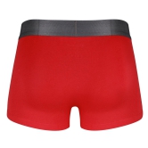 Men's Mid-Rise Premia Cotton Trunk With Elasticated Band - Red Red M