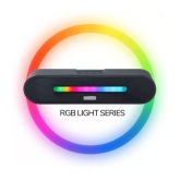 VEhop with RGB Light 16 W Bluetooth Speaker Bluetooth v5.0 with USB,SD card Slot,Aux Playback Time 10 hrs Black - Black