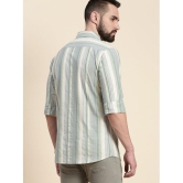 Dillinger 100% Cotton Regular Fit Striped Full Sleeves Mens Casual Shirt - Off White ( Pack of 1 ) - None