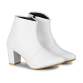 Saheb White Womens Ankle Length Boots - None