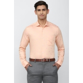 Men Peach Slim Fit Formal Full Sleeves Formal Shirt