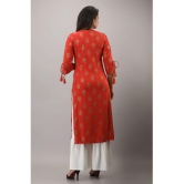 MAUKA - Red Straight Rayon Women's Stitched Salwar Suit ( Pack of 1 ) - None