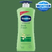 Vaseline Intensive Care Aloe Fresh Body Lotion - For Healthy Soft Skin, + Vaseline Jelly, Instantly Absorbs 5 Layers Deep, 400 Ml