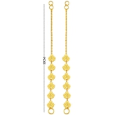 VIVASTRI Golden Ear Chain Earrings ( Pack of 1 ) - Golden