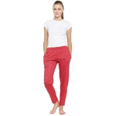 Uzarus Red Cotton Blend Trackpants - Single - None