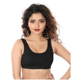 Dermawear Black Poly Cotton Solid Sports Bra - XL