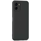 Case Vault Covers Plain Cases Compatible For Silicon Vivo Y15S ( Pack of 1 ) - Black