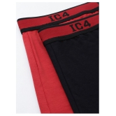 IC4 -  Black Cotton Blend Men's Trunks ( Pack of 2 ) - L