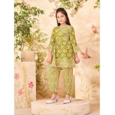 Aarika Green Cotton Girls Patiala Kurta Set ( Pack of 1 ) - None