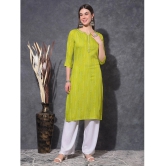 Mamoose Cotton Blend Printed Straight Womens Kurti - Green ( Pack of 1 ) - None