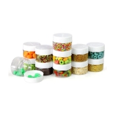 PearlPet Plastic White Multi-Purpose Container ( Set of 12 ) - White