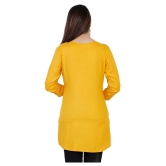 HIGHLIGHT FASHION EXPORT - Yellow Rayon Womens Straight Kurti - XXL