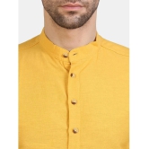 Life Roads - Yellow Cotton Mens Shirt Style Kurta ( Pack of 1 ) - None