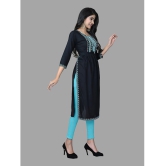 HAYA - Black Rayon Women''s A-line Kurti ( Pack of 1 ) - None