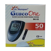 Dr. Morepen BG-03 Blood Glucose Test Strips, 50 Strips (Black/White)(Only Strips, No Glucometer) Expiry Dec 2023